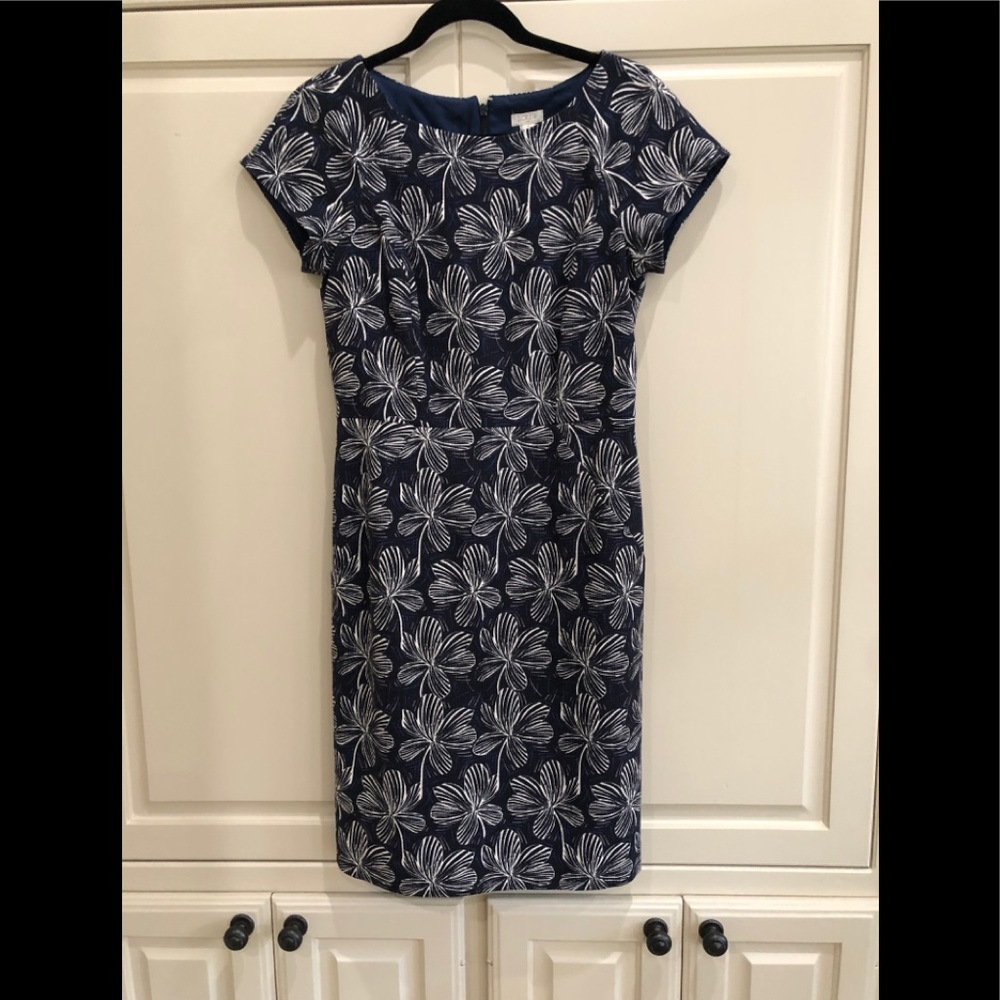 J Crew black and white dress
